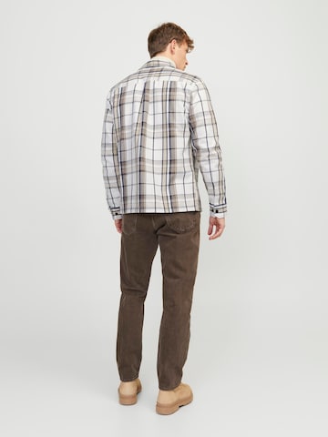 JACK & JONES Comfort fit Overhemd 'Roy' in Bruin