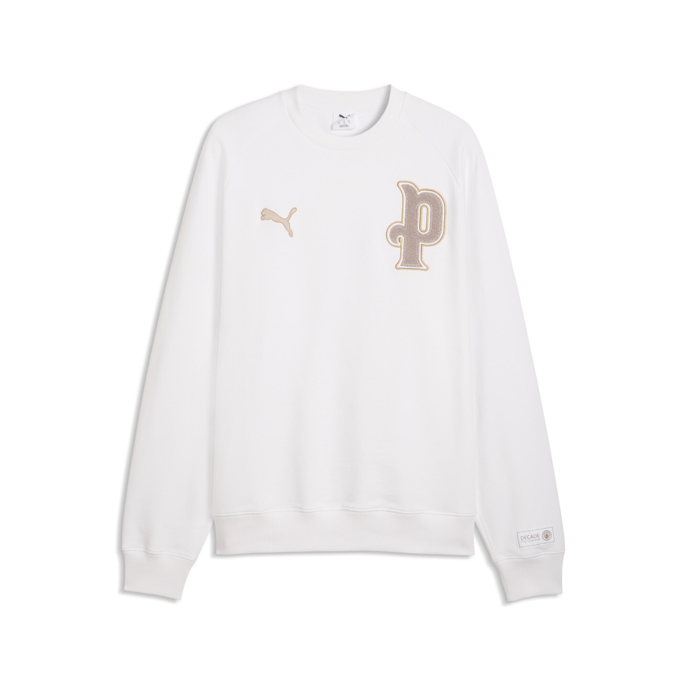 PUMA Sports sweatshirt 'Manchester City 10th Anniversary' in White: front