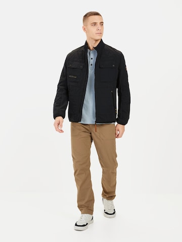 CAMEL ACTIVE Shirt 'Henley' in Blue