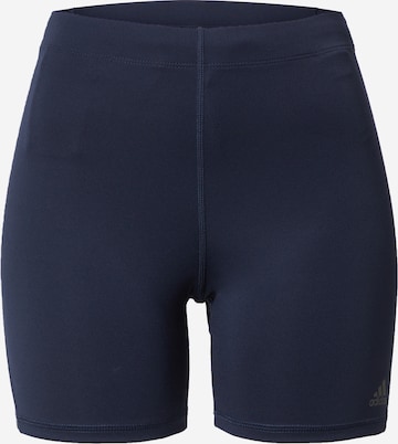 ADIDAS SPORTSWEAR Skinny Sportbroek 'Run Icons' in Blauw: voorkant