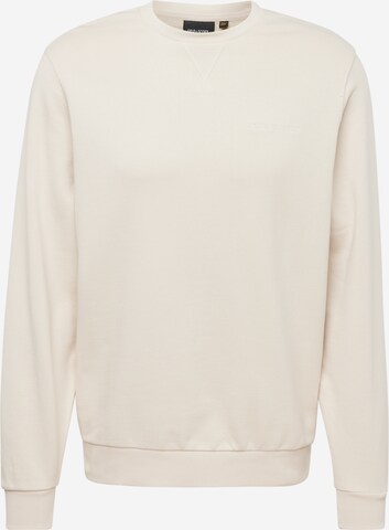 Sweat-shirt Lyle & Scott en beige : devant