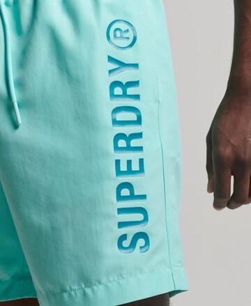 Superdry Sportbadehose in Blau