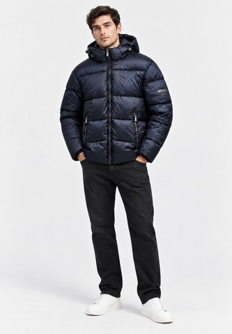 Elara Winterjas in Blauw: voorkant