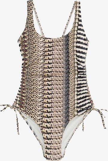 Next Uimapuku värissä vaaleanruskea / tummanruskea / musta / valkoinen, Tuotenäkymä