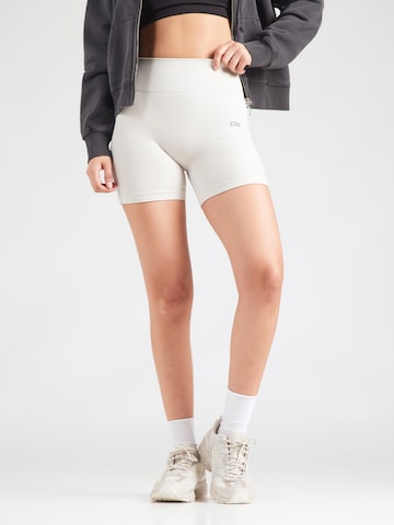 ICANIWILL - Skinny Pantalón deportivo en blanco: frente