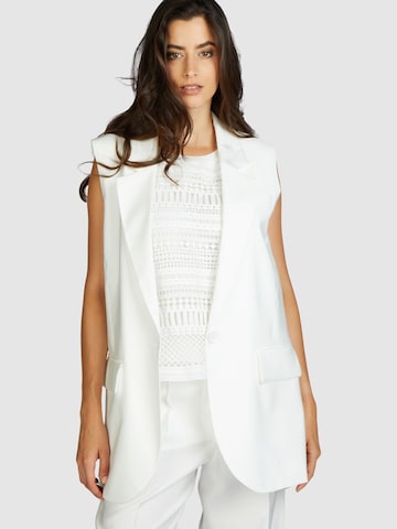 MARC AUREL Suit Vest in White: front