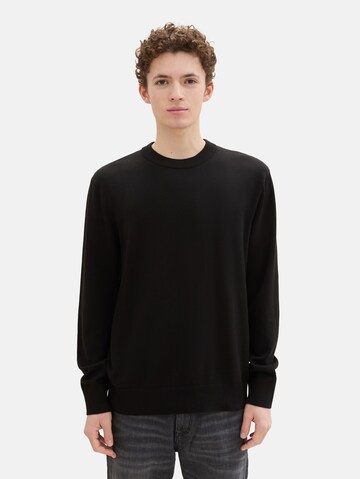 TOM TAILOR DENIM Kampsun, värv must: eest vaates