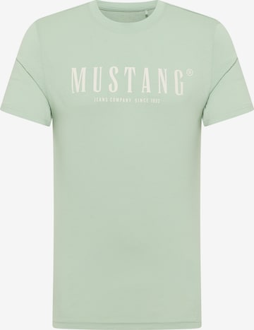MUSTANG Koszulka 'AUSTIN' w kolorze zielony: przód