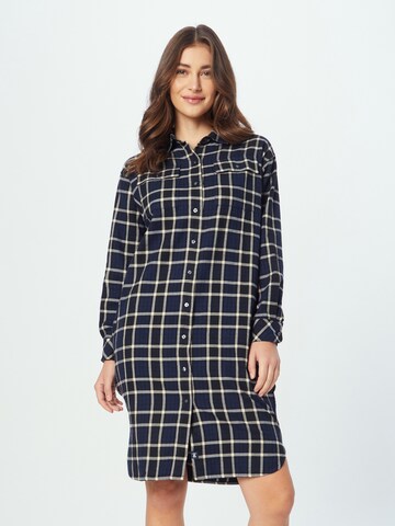 Barbour Shirt Dress in Blue: front