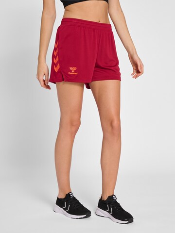 Regular Pantalon de sport 'Grid' Hummel en rouge : devant