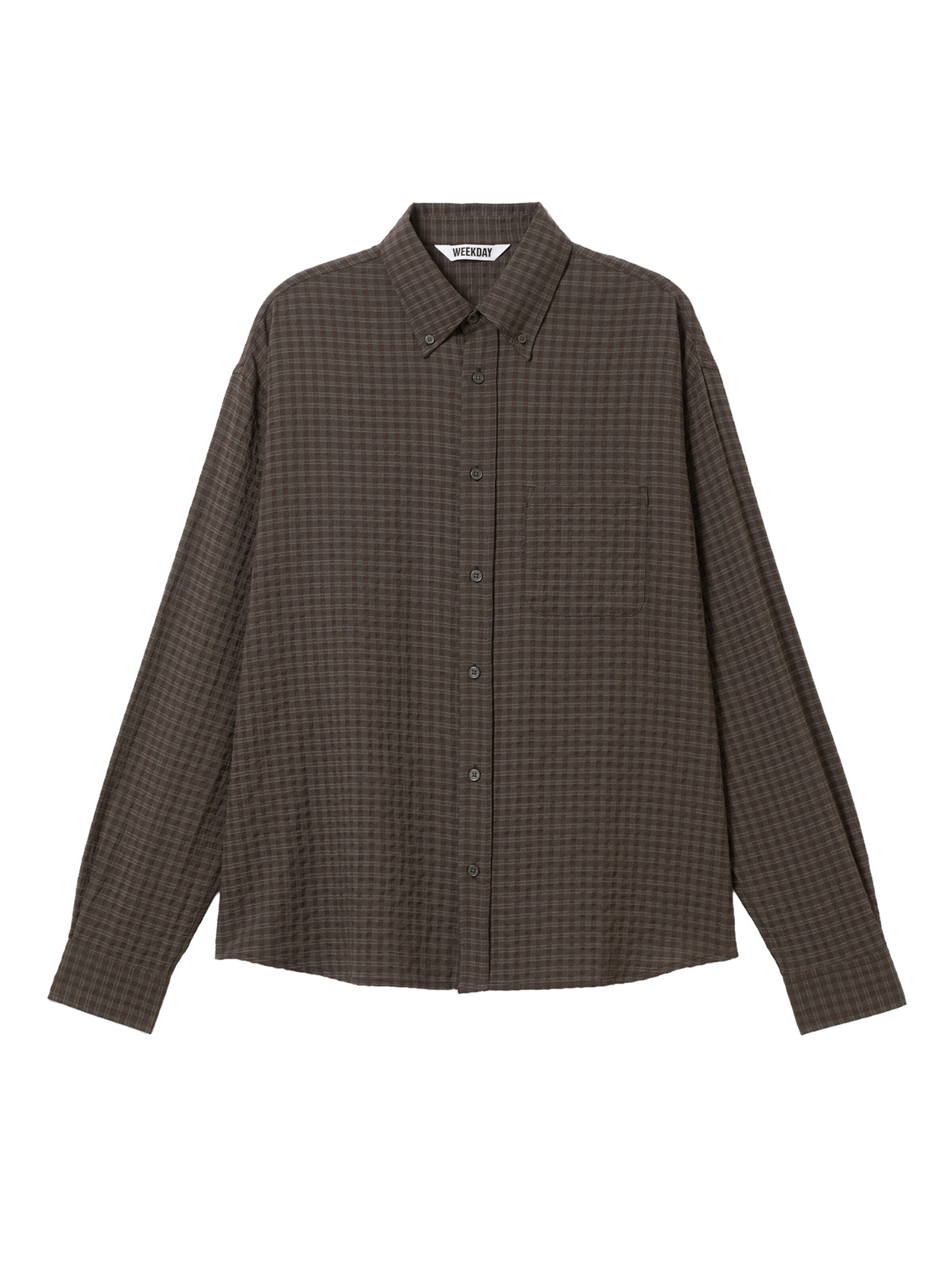 WEEKDAY Camisa en chocolate / marrón oscuro, Vista del producto