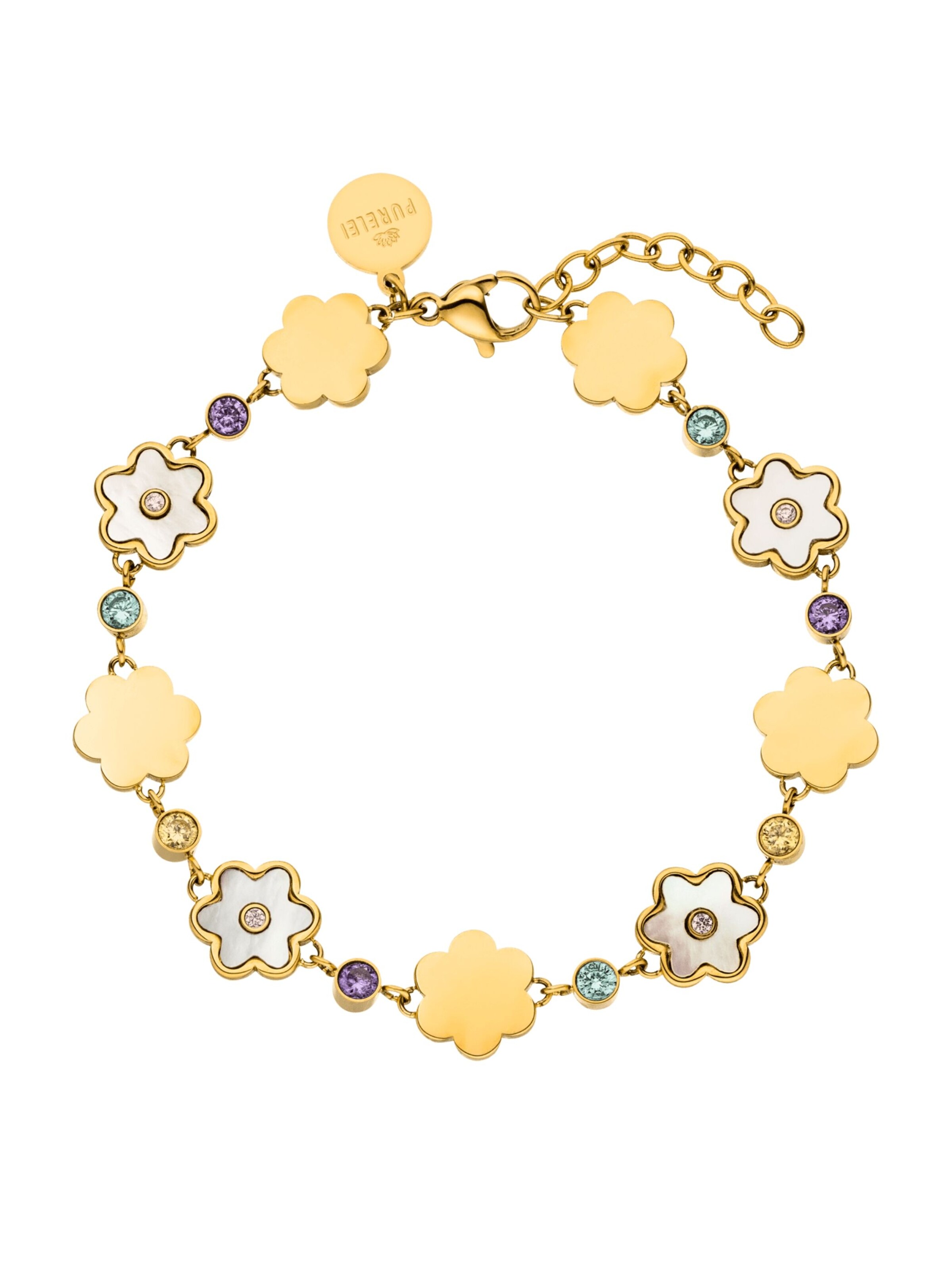 PURELEI Armband 'Flowering' in Gold: Vorderseite