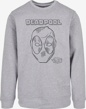 ABSOLUTE CULT Sweatshirt 'Deadpool - This Is Just Lazy' in Grijs: voorkant