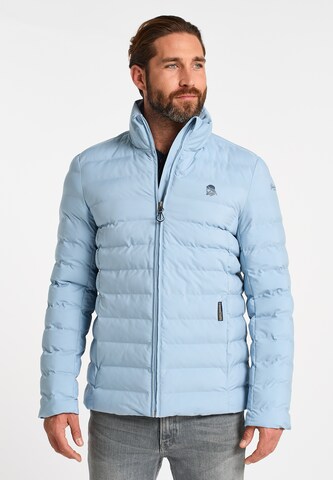 Schmuddelwedda Between-Season Jacket in Blue: front