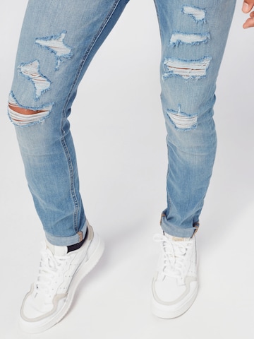 JACK & JONES Skinny Džíny 'Liam' – modrá