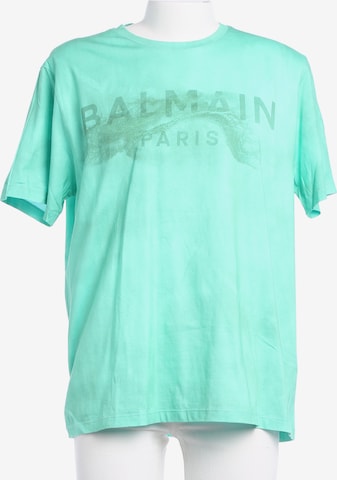 Balmain T-Shirt L in Grün: Vorderseite