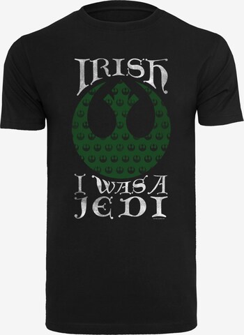 F4NT4STIC Shirt 'Star Wars Irish I Was A Jedi' in Schwarz: predná strana