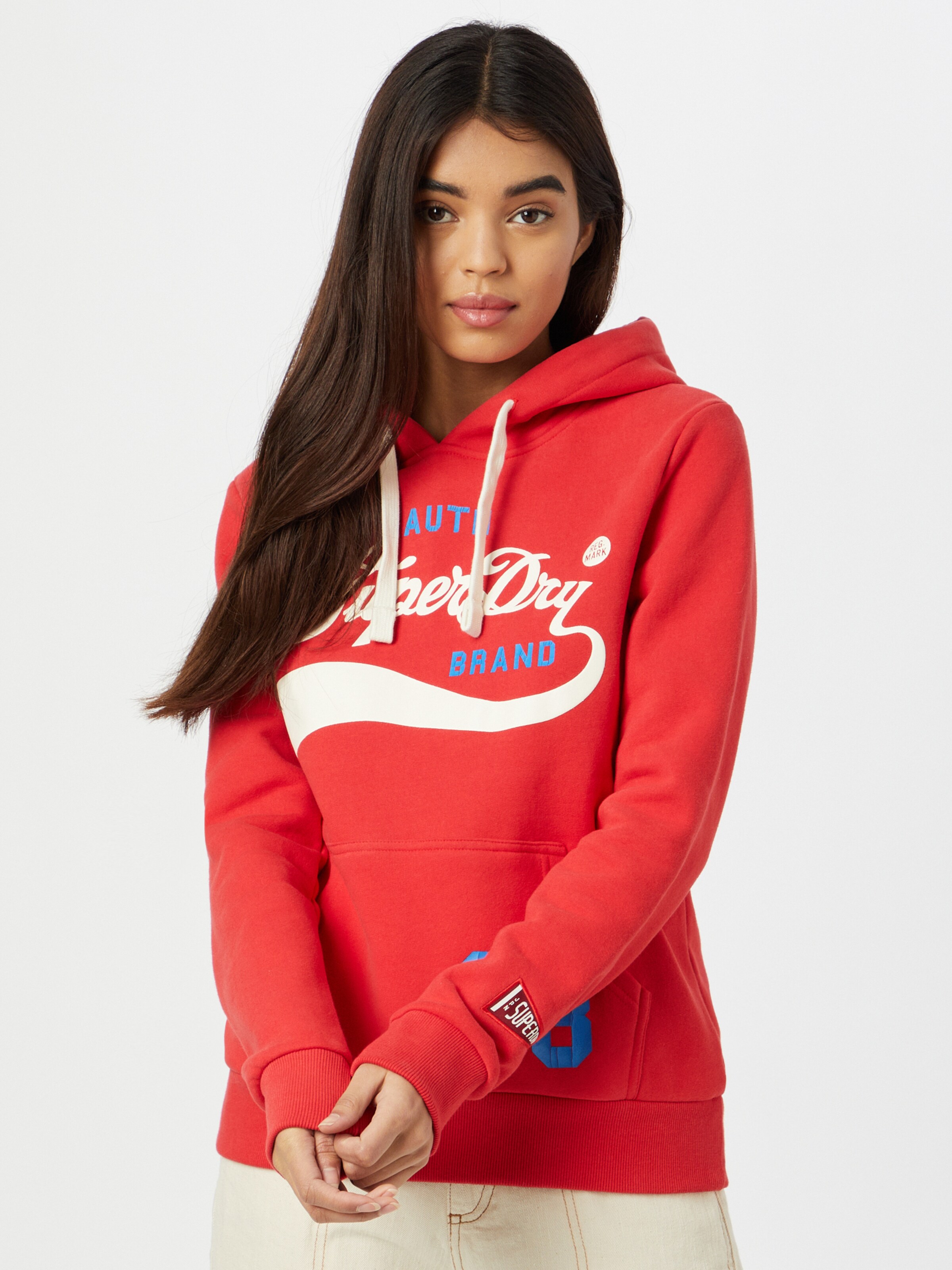 Frauen Sweat Superdry Sweatshirt 'Cali' in Rot - AC73683 Frauen Sweat Superdry Sweatshirt 'Cali' in Rot - AC73683