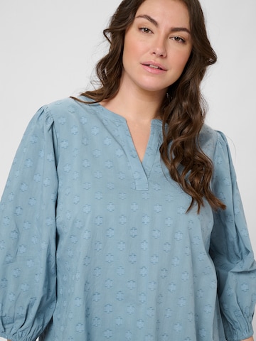 KAFFE CURVE Bluse 'KCLoulou' i blå