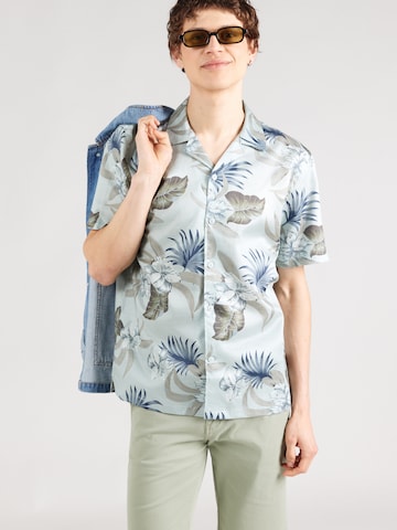 Lindbergh Regular Fit Hemd in Blau: Vorderseite