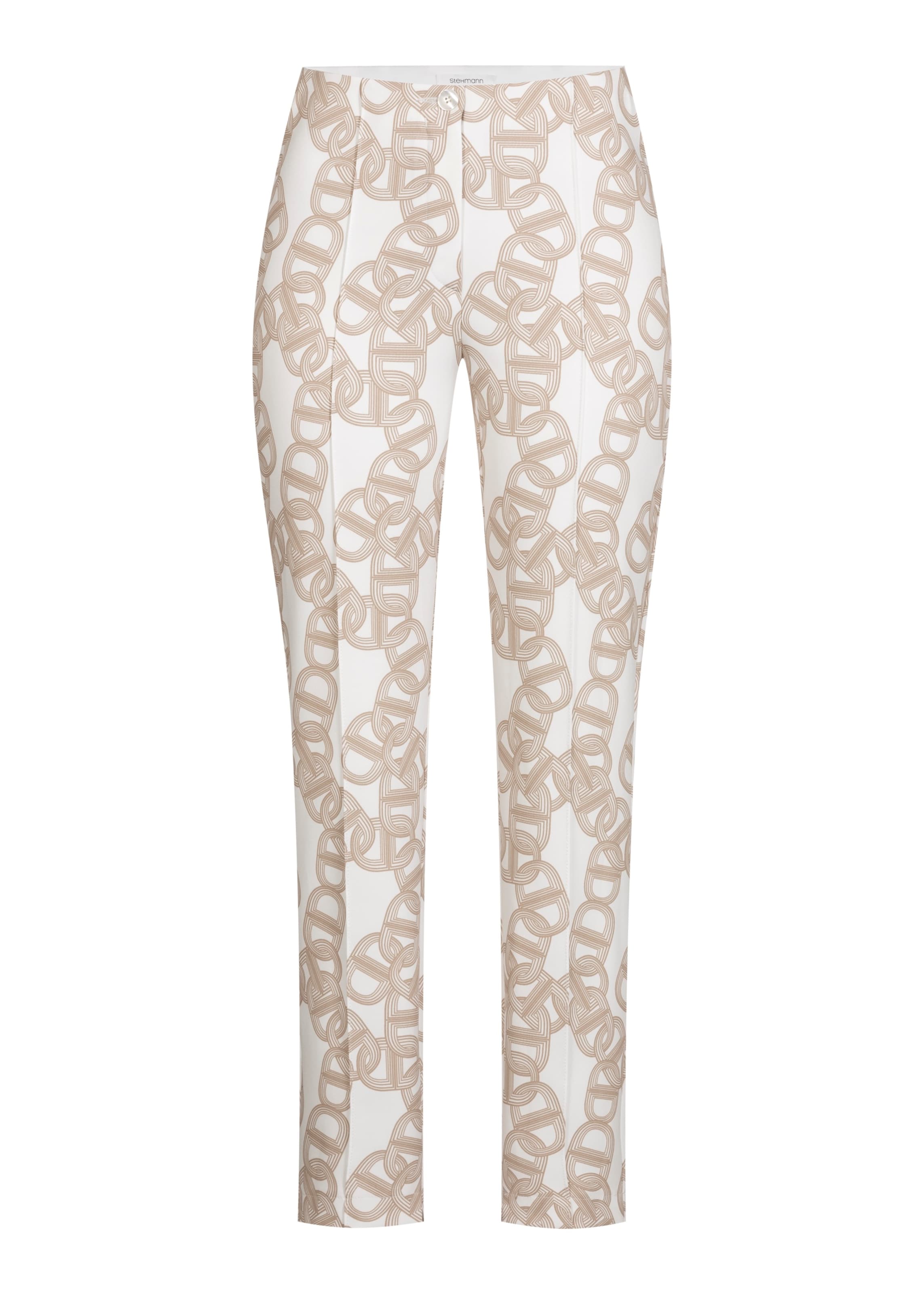 STEHMANN Slimfit Hose in Beige: Vorderseite