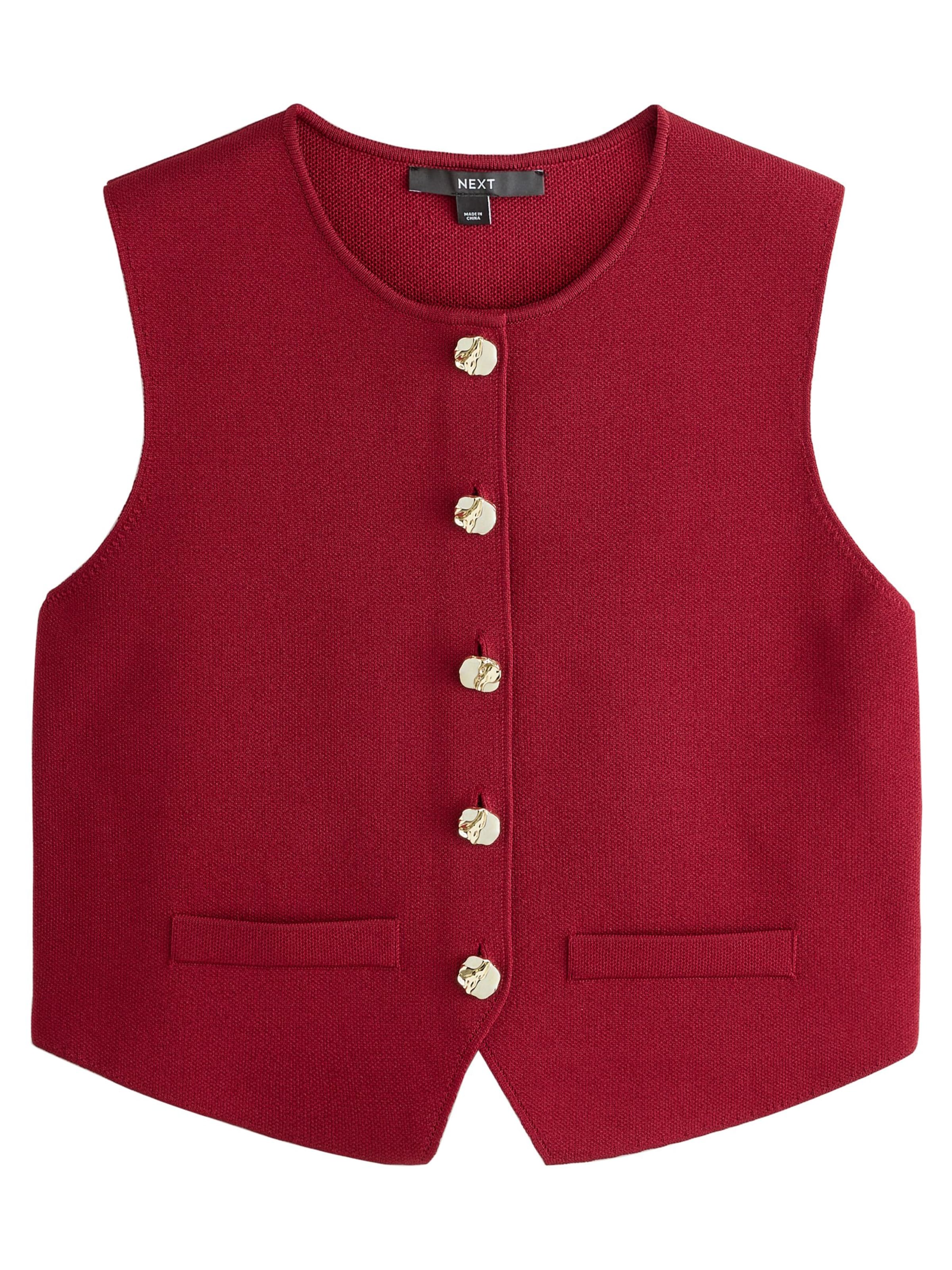 Vestă de costum de la Next pe roșu: față