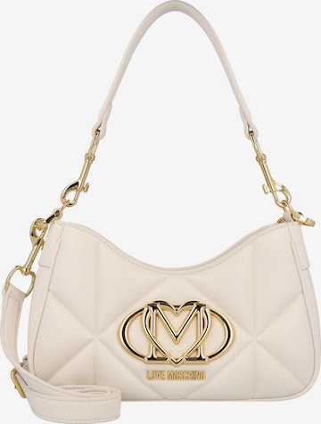 Borsa a spalla di Love Moschino in bianco: frontale