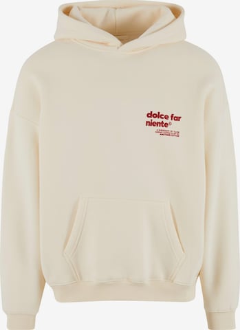 Another Cotton Lab Collegepaita 'Leisure Club' värissä beige: etupuoli