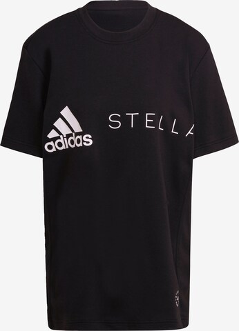 ADIDAS BY STELLA MCCARTNEY Funksjonsskjorte 'Logo' i svart: forside