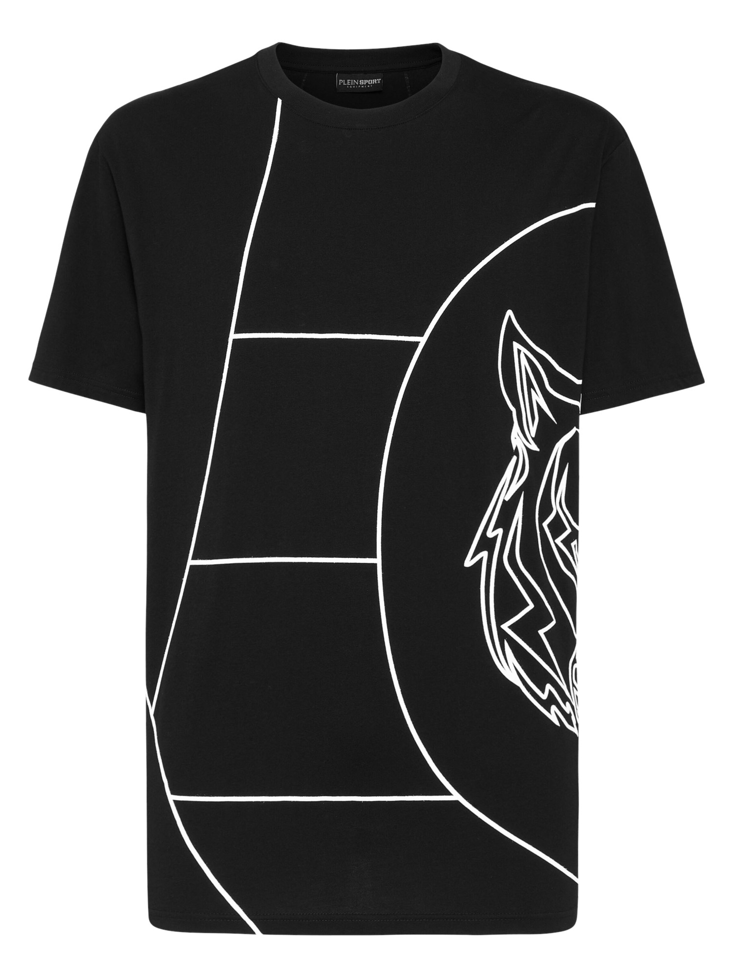 T-Shirt 'Tiger' Plein Sport en noir : devant