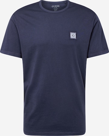 T-Shirt GUESS en bleu : devant