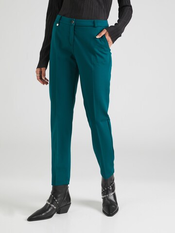 BRAX Slim fit Pleated Pants 'Maron' in Green: front
