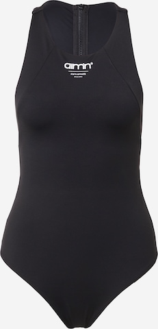 Maillot de bain sport aim'n en noir : devant