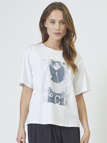 T-shirt 'Siara' co'couture en blanc : devant