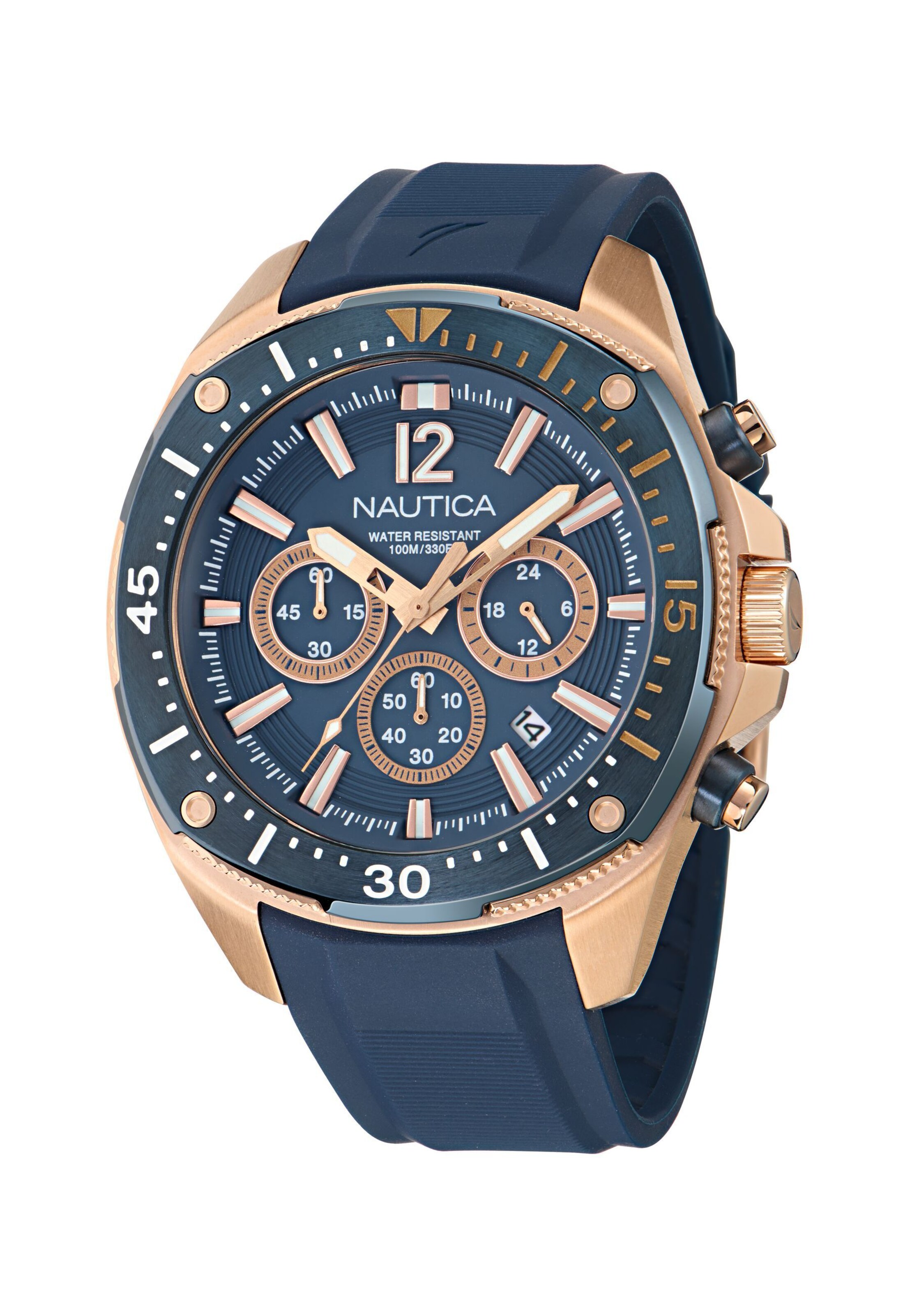 NAUTICA Analoguhr in Blau: Vorderseite