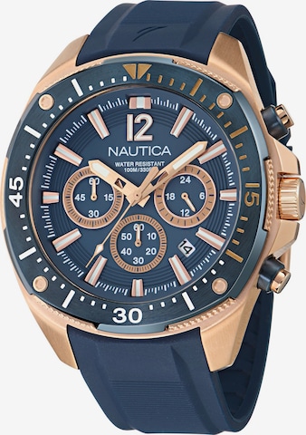 NAUTICA Analoog horloge in Blauw: voorkant