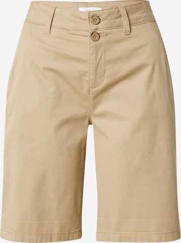 Pantalon chino s.Oliver en beige : devant