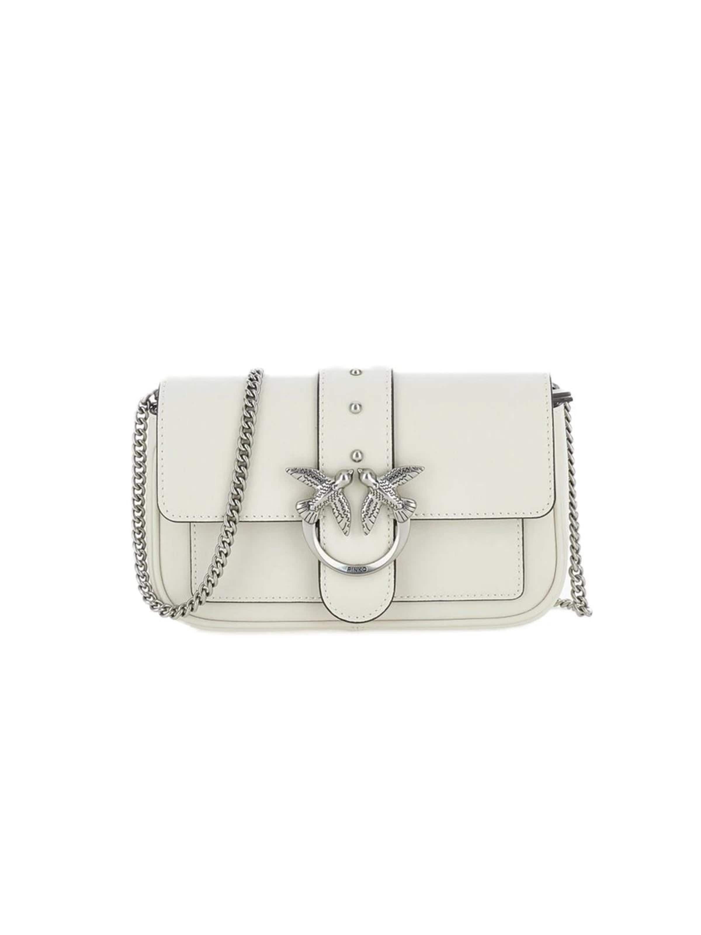 Borsa a tracolla '100061 A0F1' di PINKO in bianco: frontale