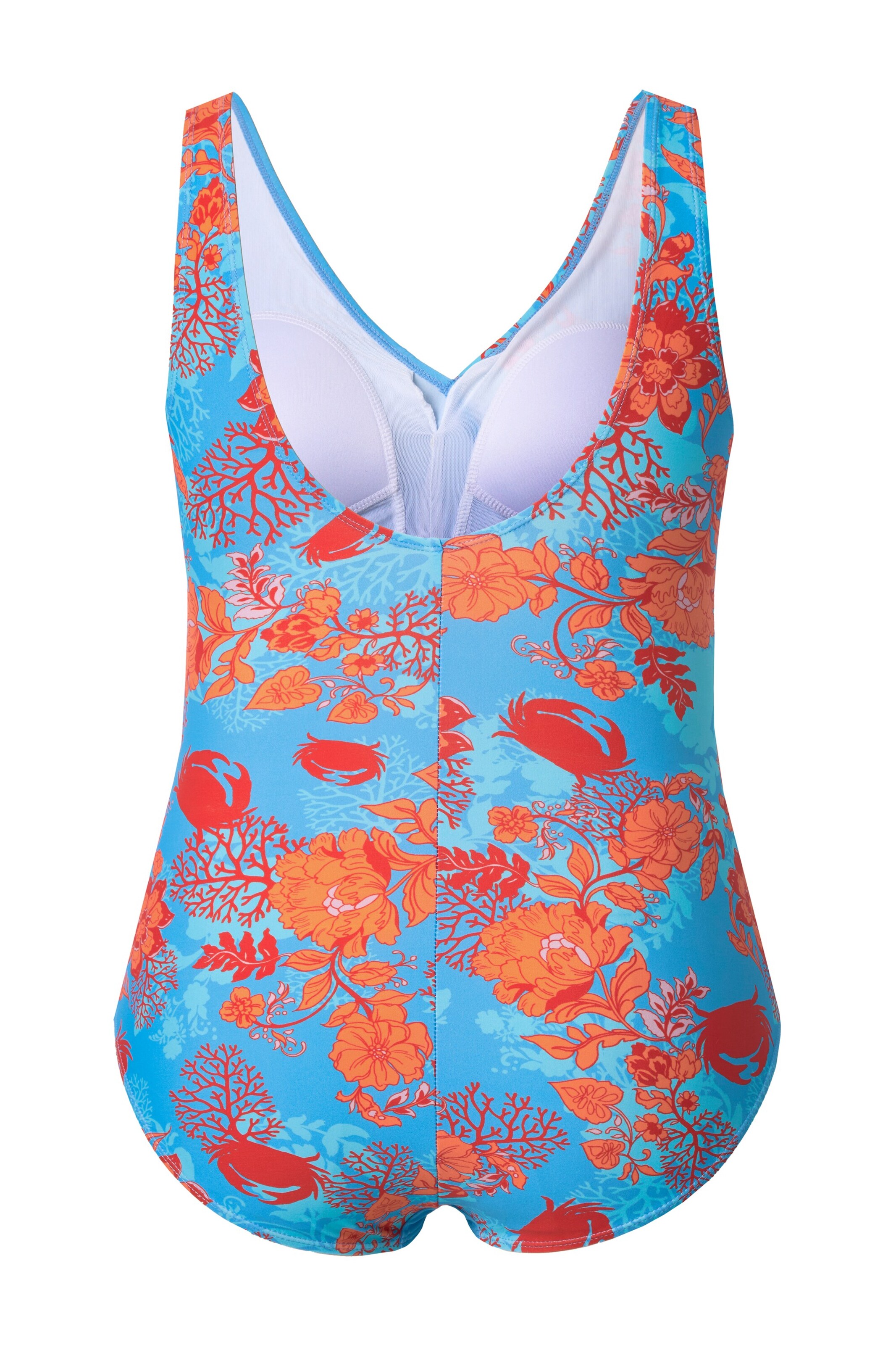 Ulla Popken Bandeau Swimsuit in Blue