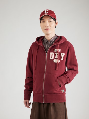 Superdry Sweatjacke in Rot: Vorderseite