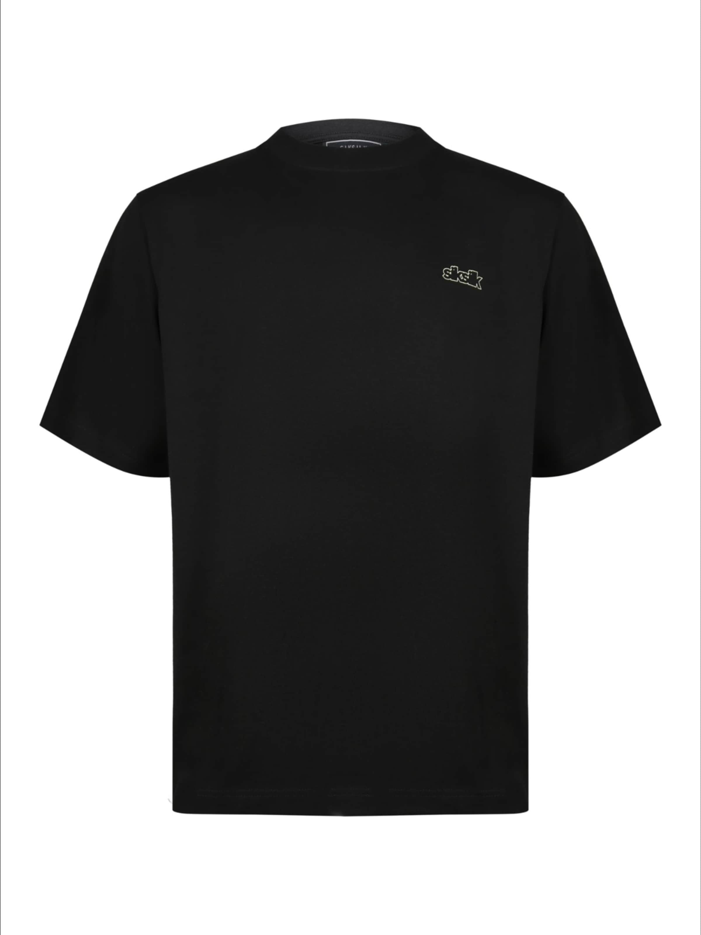 Maglietta di SikSilk in nero: frontale