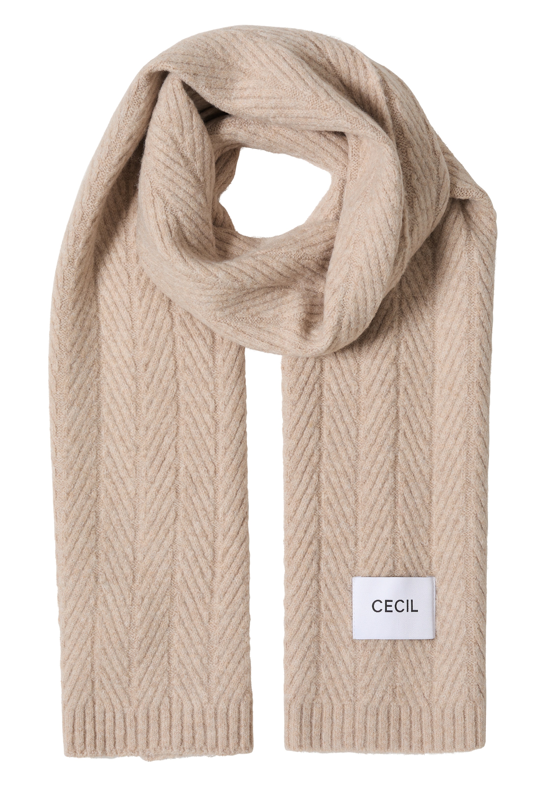 CECIL Scarf in Beige: front