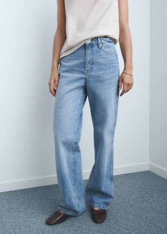 MANGO Loose fit Jeans 'Cecilia' in Blue: front