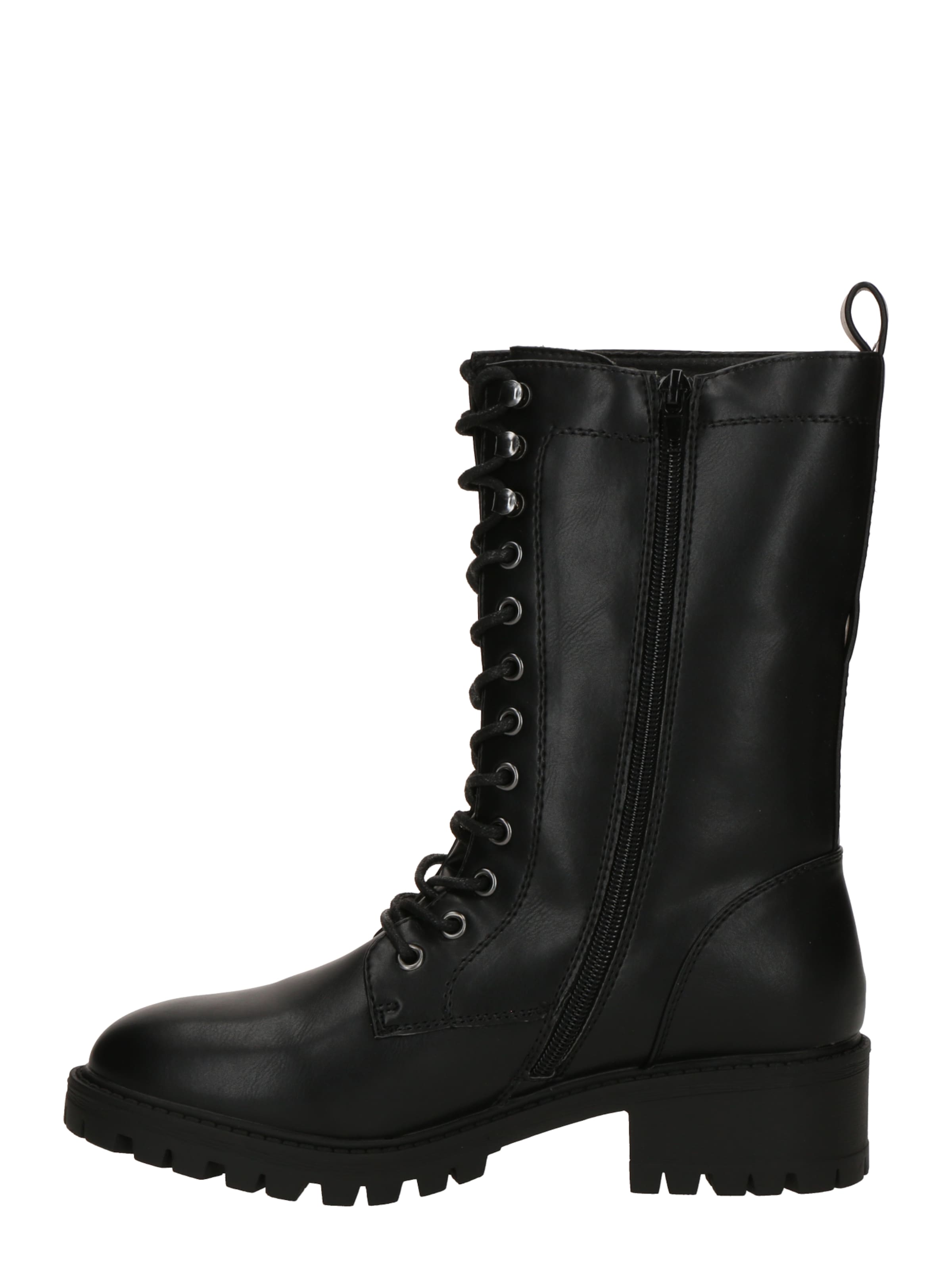 Cizme cu șireturi 'Linda' de la ABOUT YOU pe negru