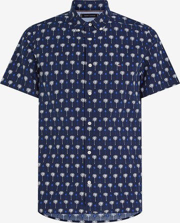 Coupe slim Chemise TOMMY HILFIGER en bleu : devant