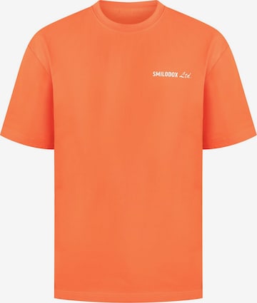 T-Shirt ' Liquid Brail ' Smilodox en orange : devant
