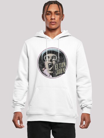 Sweat-shirt 'Elton John Vintage Circle' F4NT4STIC en blanc : devant