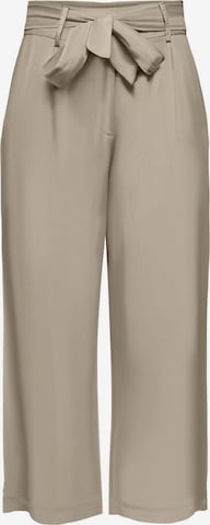 ONLY Wide leg Pleat-Front Pants 'CARO' in Beige: front