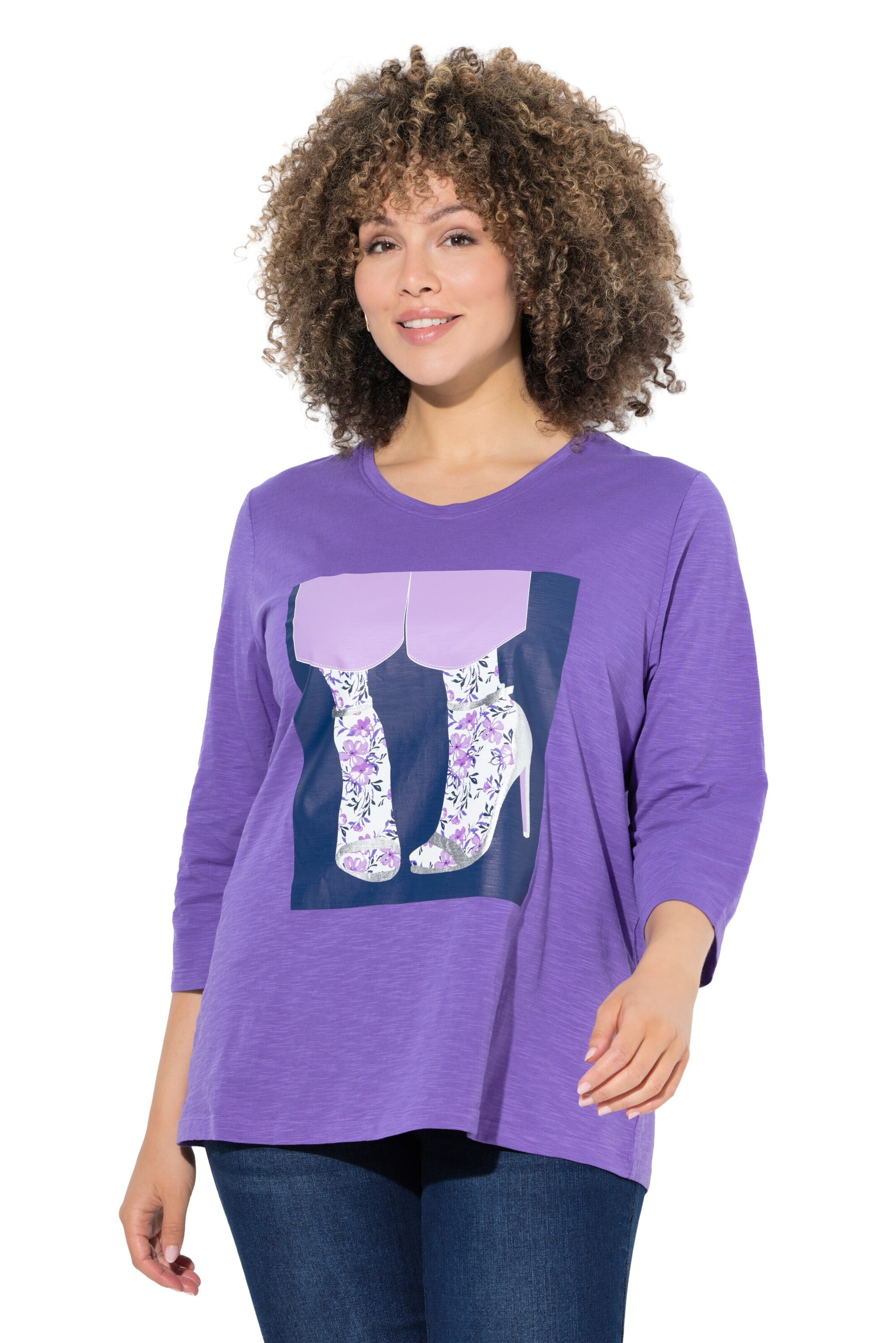 Ulla Popken Shirt in Lila: voorkant