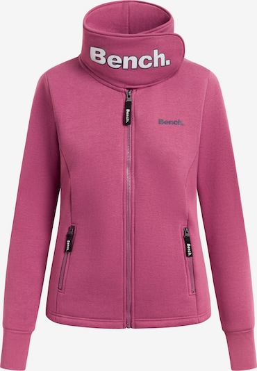 BENCH Athletic Zip-Up Hoodie 'Haylo' in Anthracite / Dark pink / White, Item view